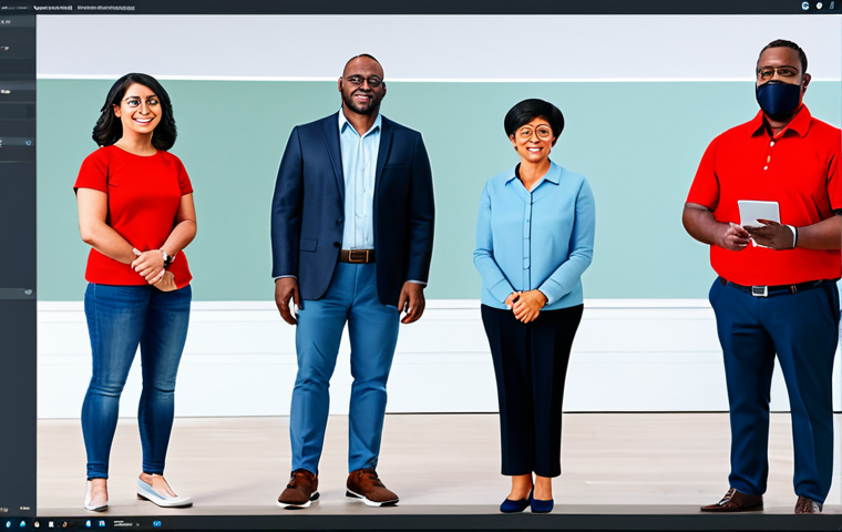 **
"A diverse group of people participating in an online town hall meeting on a citizen engagement platform, discussing policy proposals, fully clothed, appropriate attire, safe for work, perfect anatomy, natural proportions, digital illustration, family-friendly."
**